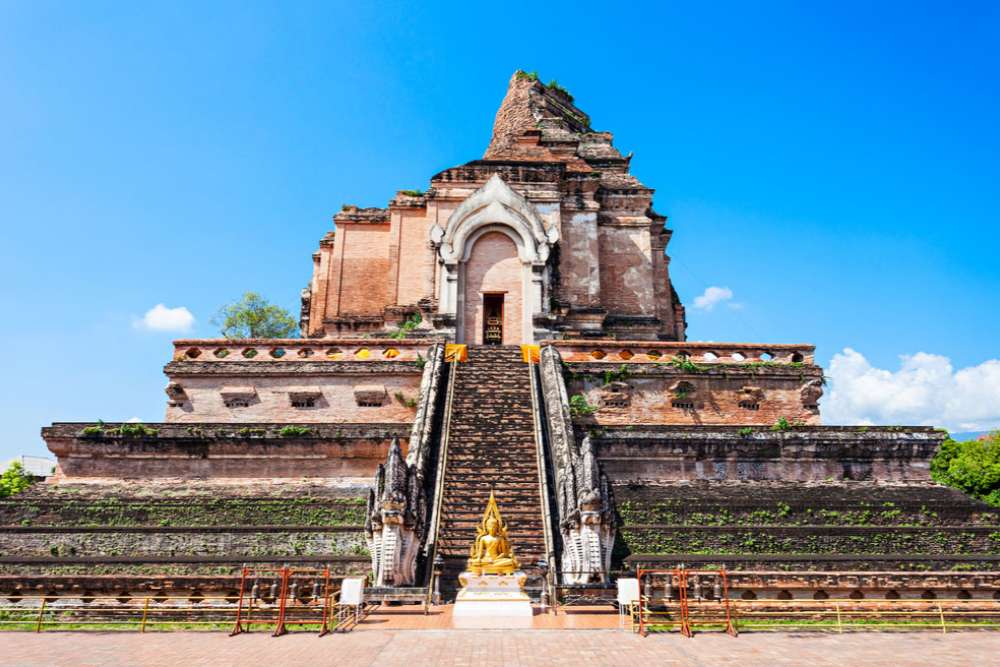 Wat Chedi Luang à Chiang Mai, Thailande